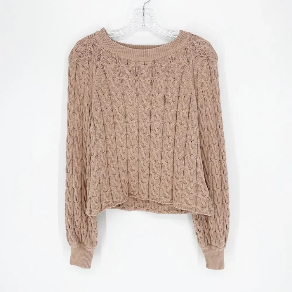 J. Crew Cotton Knit Brown Sweater Size XS